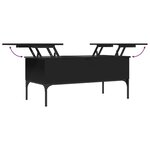 vidaXL Table basse noir 100x50x45 cm bois d'ingénierie et métal