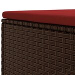 vidaXL Salon de jardin 4 Pièces avec coussins Marron Résine tressée