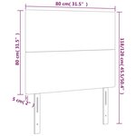 vidaXL Têtes de lit 2 Pièces Taupe 80x5x78/88 cm Tissu