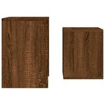 vidaXL Tables basses gigognes 2 Pièces chêne marron bois d'ingénierie