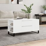vidaXL Table basse blanc 102x44 5x50 cm bois d'ingénierie