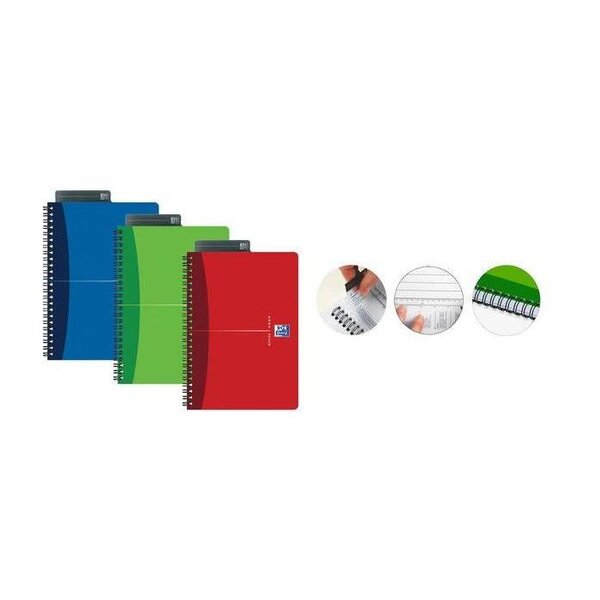 cahier à spirale, A5, ligné, 180 pages,90 g OXFORD