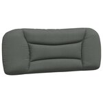 vidaXL Cadre de lit avec tête de lit Gris foncé 100x200 cm Tissu