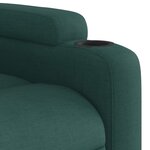 vidaXL Fauteuil de massage inclinable électrique Vert foncé Tissu
