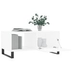 vidaXL Table basse blanc 90x50x40 cm bois d'ingénierie