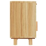 vidaXL Table de chevet Marron Bois de pin massif et rotin naturel