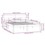 vidaXL Cadre de lit Bois de pin massif 140x190 cm