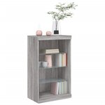 vidaXL Buffet avec lumières LED sonoma gris 60 5x37x100 cm