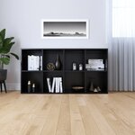 vidaXL Bibliothèque/Buffet Noir 66x30x130 cm Bois d'ingénierie
