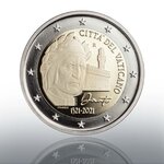 Pièce de monnaie 2 euro commémorative Vatican 2021 BE – Dante Alighieri