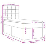 vidaXL Sommier à lattes de lit avec matelas Marron foncé 100x200 cm