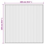 vidaXL Tapis carré naturel 100x100 cm bambou