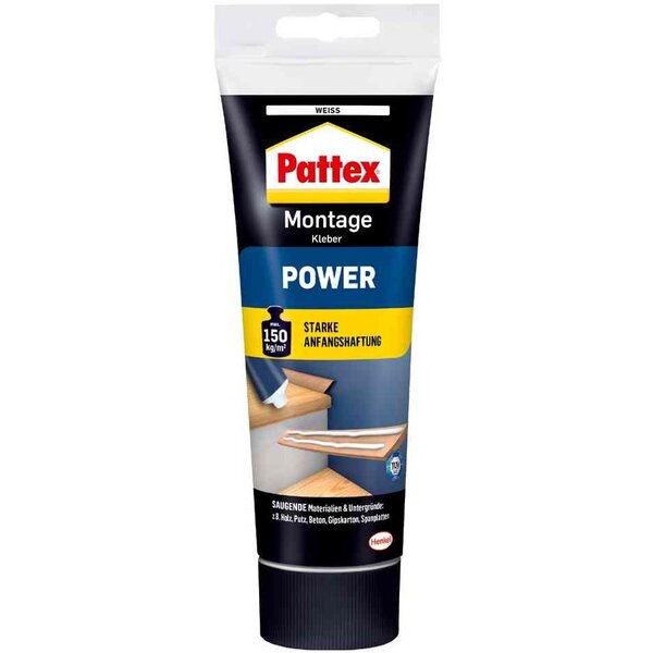 Colle de montage POWER, blanc, tube de 250 g PATTEX
