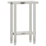 vidaXL Table de travail de cuisine 55x30x85 cm acier inoxydable