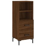 vidaXL Buffet haut Chêne marron 34 5x34x180 cm Bois d'ingénierie