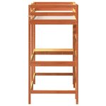 vidaXL Lit superposé avec bureau cire marron 75x190 cm bois pin massif