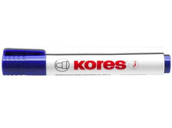 Marqueur Tableau blanc et chevalet 'K MARKER' Biseauté 3-5mm Bleu KORES