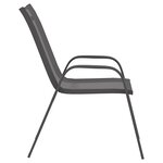 vidaXL Chaises empilables de jardin lot de 6 Gris Tissu textilène