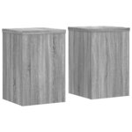 vidaXL Supports pour plantes 2 Pièces sonoma gris bois d'ingénierie