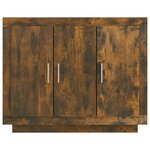 vidaXL Buffet Chêne fumé 92x35x75 cm Bois d'ingénierie