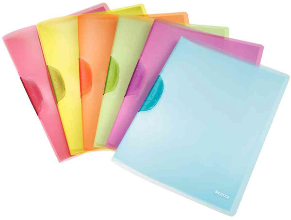 Chemise ColorClip Rainbow Format A4 30 F Assorti translucide Lot de 6 LEITZ