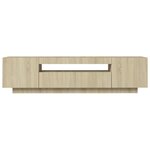 vidaXL Meuble TV avec lumières LED Chêne sonoma 160x35x40 cm