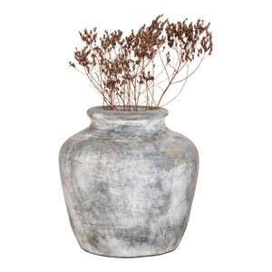 Vase de décoration gris clair antique Ø 30 x 30 cm