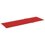 vidaXL Chaise longue double et coussins rouge Bois de pin imprégné