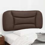vidaXL Coussin de tête de lit marron 90 cm similicuir