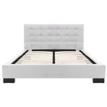 vidaXL Cadre de lit Blanc Similicuir 120 x 200 cm