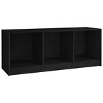 vidaXL Meuble TV Noir 104x33x41 cm Bois de pin massif