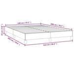 vidaXL Cadre de lit sans matelas gris foncé 140x200 cm tissu