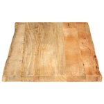 vidaXL Dessus de table 100x60x2 5 cm bord vivant bois massif manguier