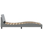 vidaXL Cadre de lit avec tête de lit Gris clair 100x200 cm Tissu