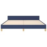 vidaXL Cadre de lit avec tête de lit Bleu 160x200 cm Tissu