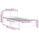 vidaXL Cadre de lit sans matelas avec tête de lit 100x200 cm