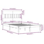 vidaXL Cadre de lit Bois massif 120x200 cm
