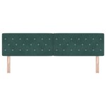 Tête de lit vidaXL Boutons en cristal capitonnés Vert foncé 180 cm Velours