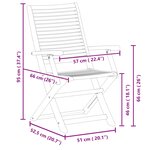 vidaXL Chaises pliables de jardin lot de 4 bois massif d'acacia