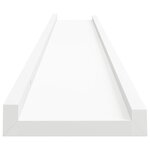 vidaXL Étagères à rebord pour cadre photo 2 Pièces Blanc 80x9x3 cm MDF