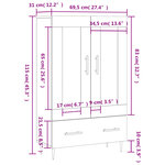 vidaXL Buffet haut blanc 69 5x31x115 cm bois d'ingénierie