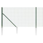 vidaXL Clôture en treillis métallique et piquet d'ancrage vert 0 8x10m