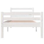 vidaXL Cadre de lit Blanc Bois massif 100x200 cm