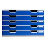 Module De Classement Modulo Office 5 Tiroirs A3 - Bleu - Exacompta