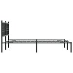 vidaXL Cadre de lit métal avec tête de lit noir 120x190 cm