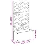vidaXL Jardinières en treillis 2 Pièces Gris 65x33x135 cm WPC