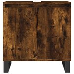 vidaXL Armoire de bain chêne fumé 58x33x60 cm bois d'ingénierie