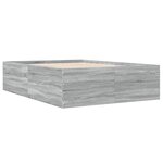 vidaXL Cadre de lit sonoma gris 120x190 cm bois d'ingénierie