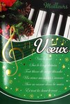 Carte meilleurs vœux doré avec enveloppe paroles chanson vive le vent d'hiver