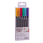 Marqueurs Apli Double Ended Aquarelle - 1-4mm et 1mm - Tons Pastel - Encre à Base d'Eau - Miscible - Pack 6 Couleurs